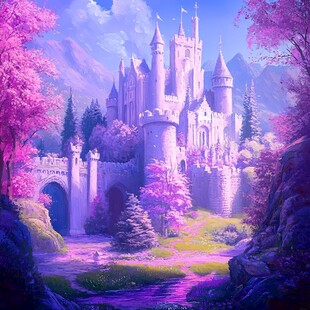 梦幻粉红色长城堡
