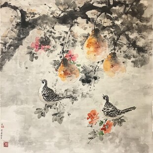 水墨葫芦画