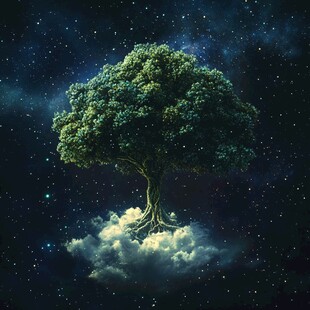 神秘梦幻的大树