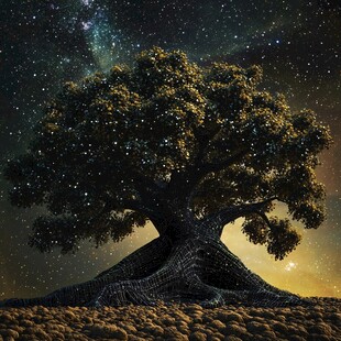 神秘梦幻的大树