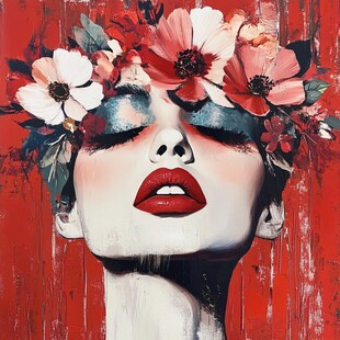 化妆整容背景装饰画