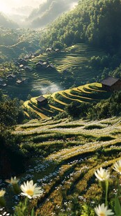 唯美山间田野