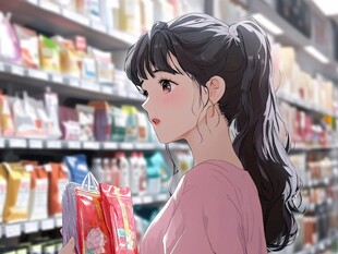 便利店零食插画