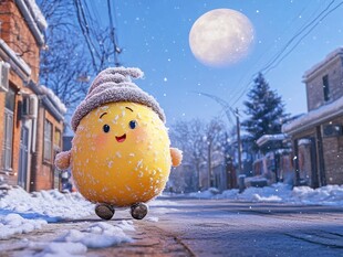 雪包雪馒头光影