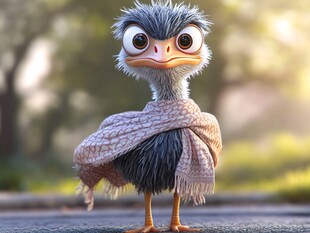 呆萌的鸵鸟