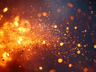 科技感十足的橙色光晕背景图片