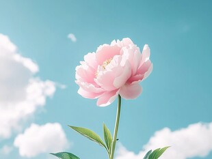 鲜花素材鲜花蓝天背景