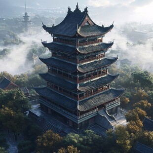 黄鹤楼复原等比建筑