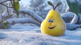 黄梨拟人卡通形象