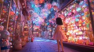 许愿牌下的女孩儿