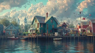 欧美小镇情景主题