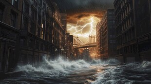 灾难片海报背景