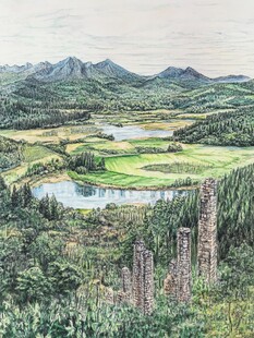 石林插画宣传素材背景