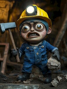 矿工人偶手工艺品