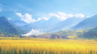 稻全景画