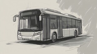 客车插画