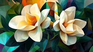 3d立体花壁纸