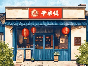 炒货店插画