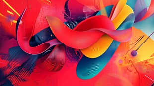 扁平流体风年会背景