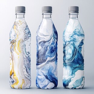 矿泉水包装插画