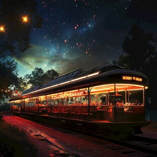 夜晚有轨电车
