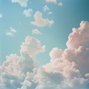 糖果色蓝天白云
