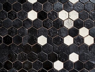 六角砖背景墙