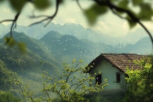 唯美大山深处有人家