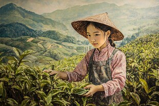 采茶装饰画
