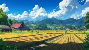 唯美农村场景