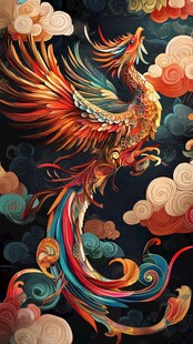 凤凰朱雀插画
