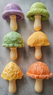 多彩蘑菇模型