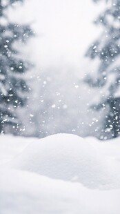 雪地雪花冬季雪景