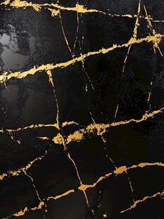 黑金色裂纹透光大理石