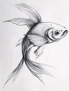 黑白鱼手绘