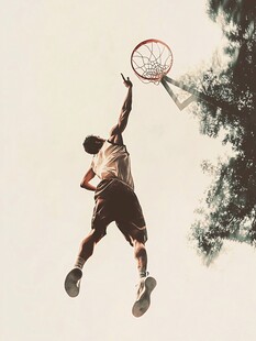 灌篮动作篮球竞技比赛