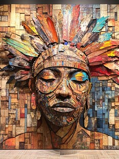 世界之窗印第安人木雕