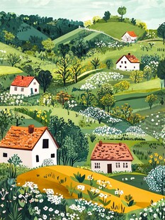 田园生活插画