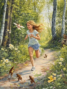 奔跑的小姑娘
