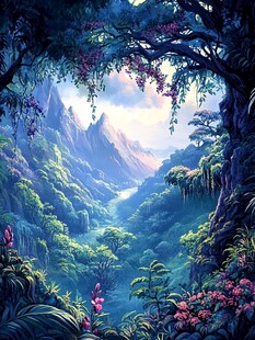 梦幻森林立体画