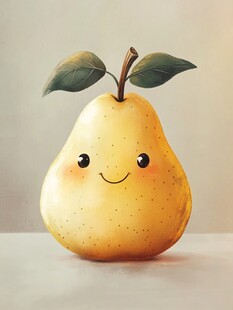 黄梨拟人卡通形象