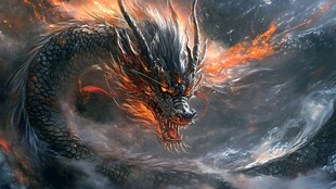 高清唯美双龙戏珠