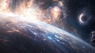 唯美宇宙会议背景