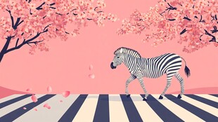 斑马插画