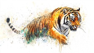 雄壮的动物插画