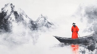 古风人像水墨山水