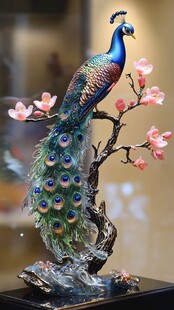 掐丝珐琅雀歌摆件