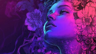 面部美容美容壁画