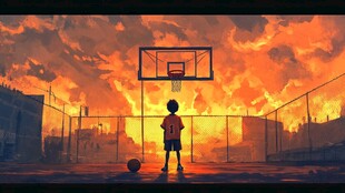 我想打篮球背景