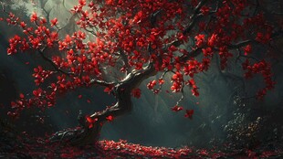 唯美梦幻梅花林